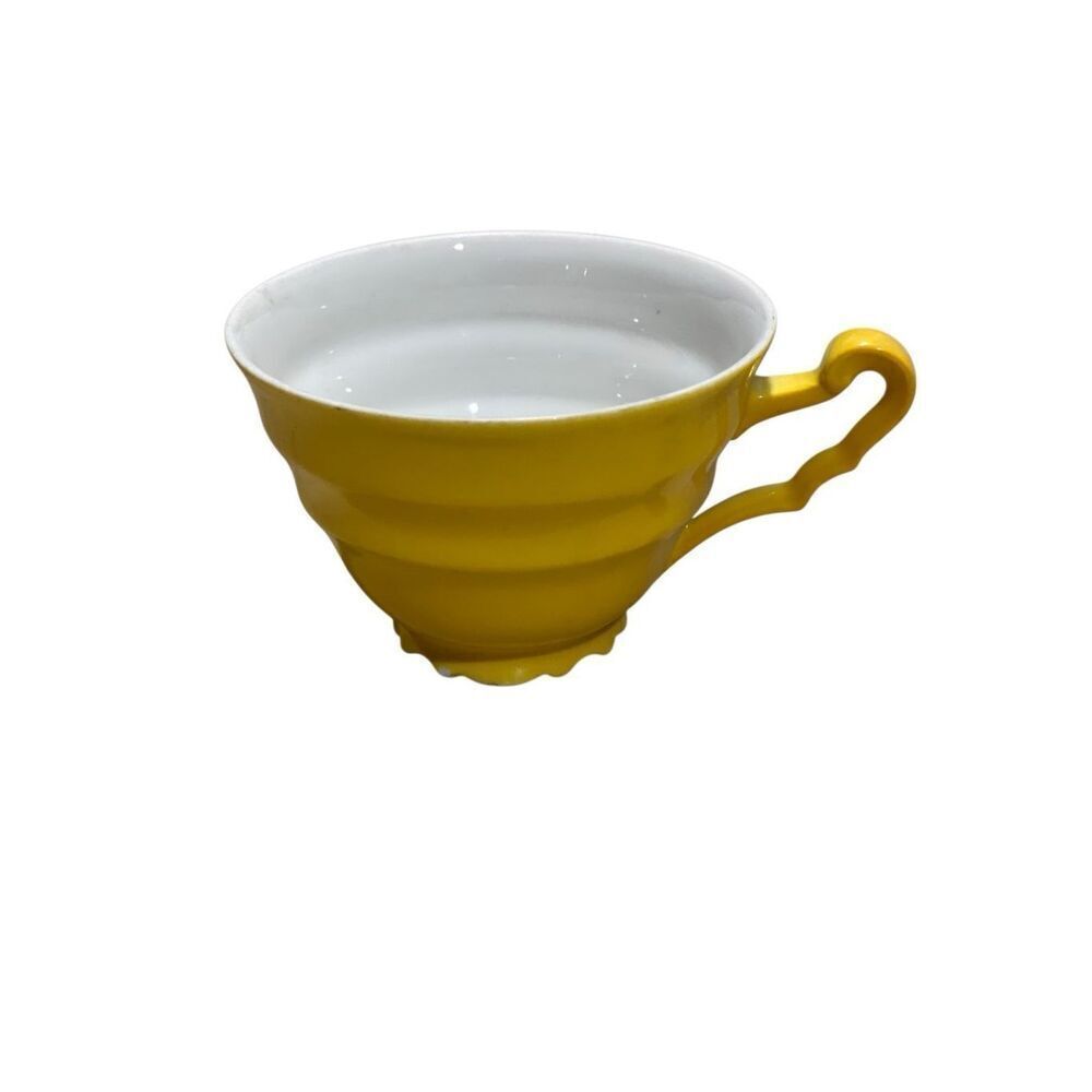 Yellow Demitasse Cup LC Czechoslovakia Gebrüder Benedikt Vintage
